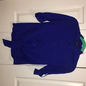 Blue Button Down Blouse